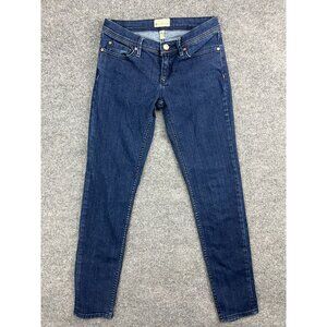 Roxy Skinny Ankle Jeans Women's 1/25 Blue Denim Low Rise